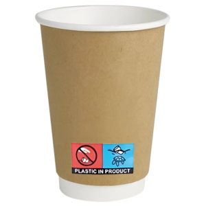 25 κύπελα 12-14oz διπλοτοιχα, κραφτ ματ ατύπωτα, ιδανικά για ζεστά και κρύα ροφήματα