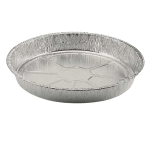 10 στρογγυλά σκεύη αλουμινίου τύπου 510, κατάλληλα για πίτες και φούρνο.