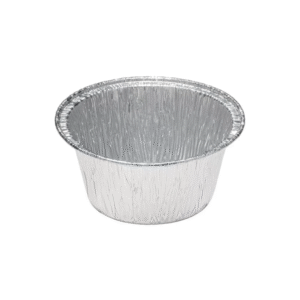 100 σκεύη αλουμινίου στρογγυλά για ατομικό κέικ, διάμετρος 76χιλ., ύψος 38χιλ