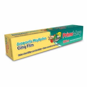 Ρολός μεμβράνης τροφίμων Primo 100μ x 30cm με πριονάκι σε κουτί