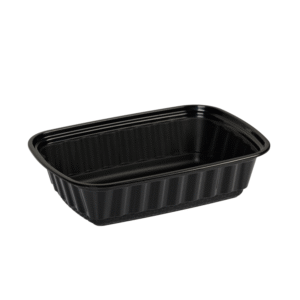 Μαύρα ραβδωτά σκεύη μικροκυμάτων COOK 1000ml