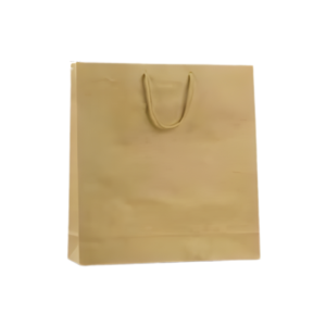 «Χαρτοτσάντα kraft 28×38+12cm με κορδόνι, κατάλληλη για δώρα και ποτά»