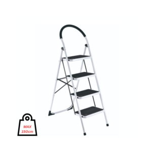 Σκαλοσκαμπό αλουμινίου 4+1 σκαλοπατιών με χειρολαβή και αντιολισθητική βάση