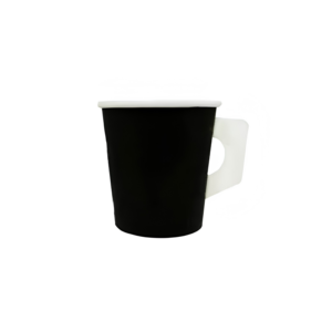 Χάρτινα ποτήρια μαύρα 4oz με χεράκι 50 τεμάχια